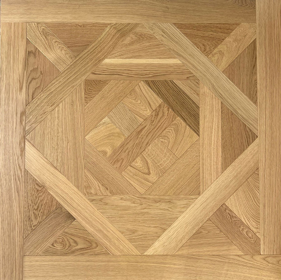 Parquet Versailles motif complexe géométrique héritage Louis XIV en chêne PR bis