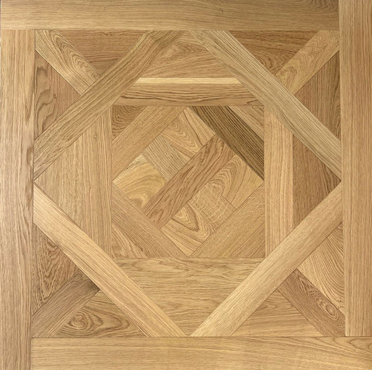 Parquet Versailles motif complexe géométrique héritage Louis XIV en chêne PR bis